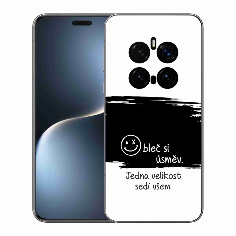 Gelový kryt mmCase na Honor Magic 7 Pro 5G - vtipný text 8 černobílé pozadí