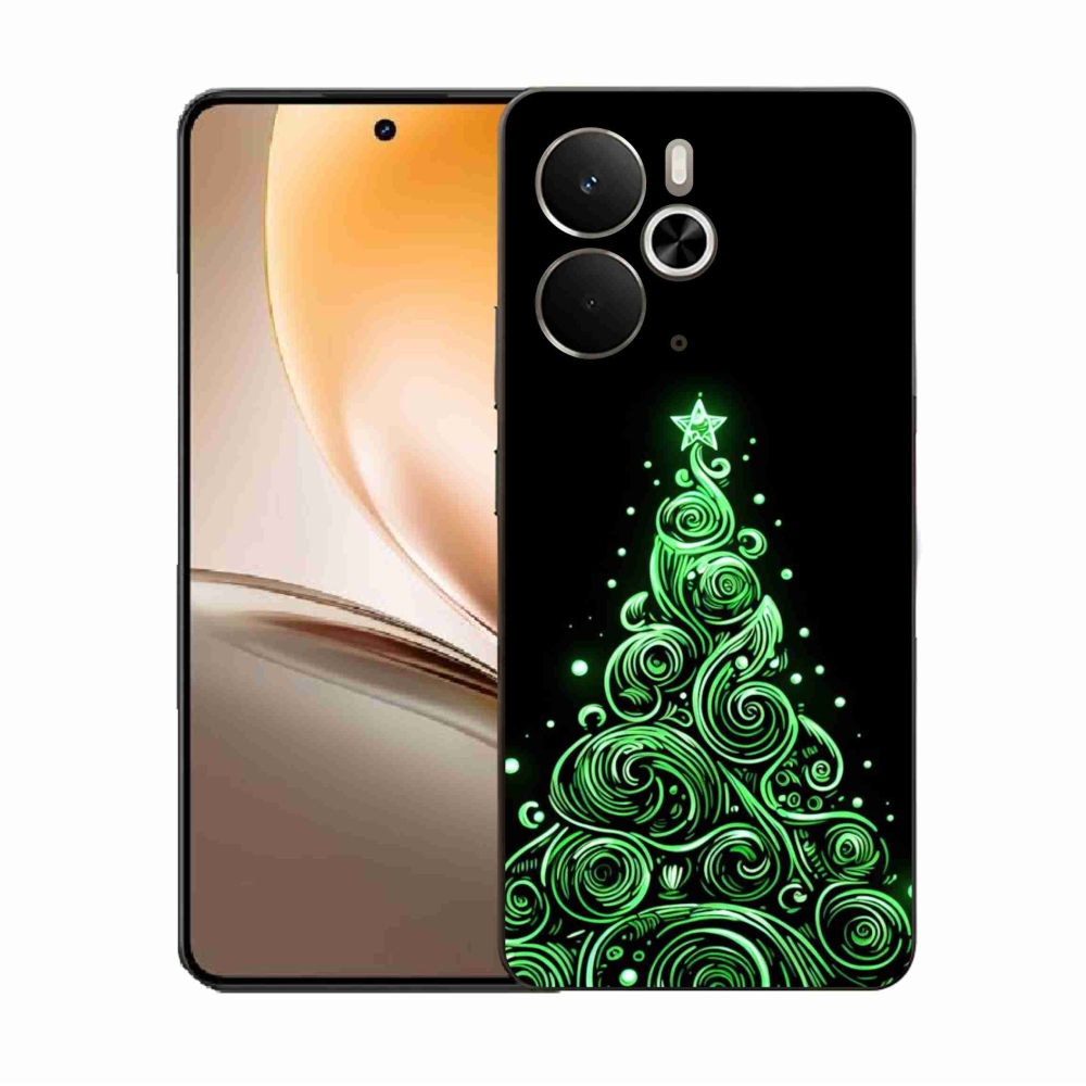 Gelový kryt mmCase na Realme 14 5G - neonový vánoční stromek 3