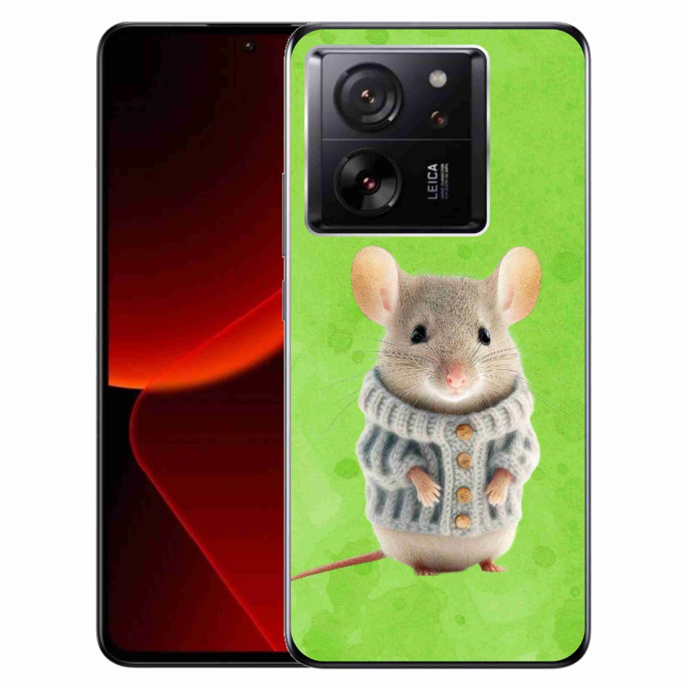 Gelový kryt mmCase na Xiaomi 13T/13T Pro - myška ve svetru