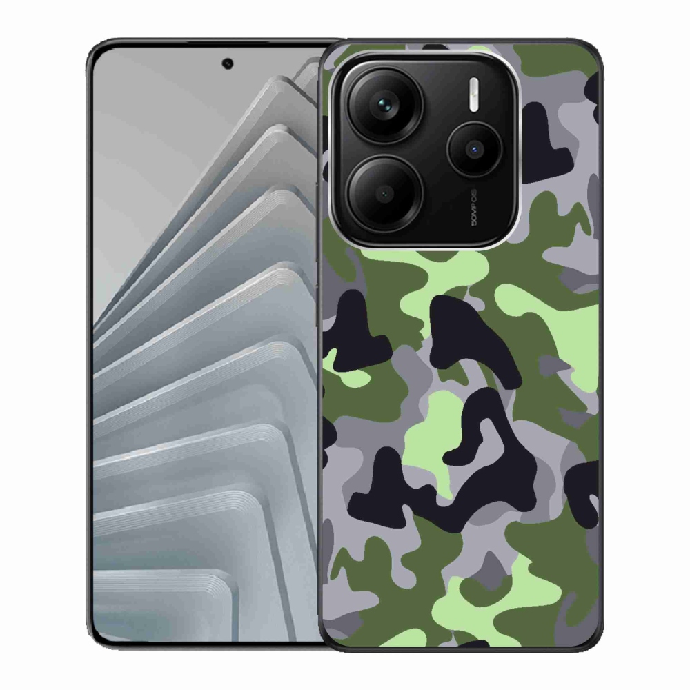 Gelový kryt mmCase na Xiaomi Redmi Note 14 5G - maskáčový vzor 7