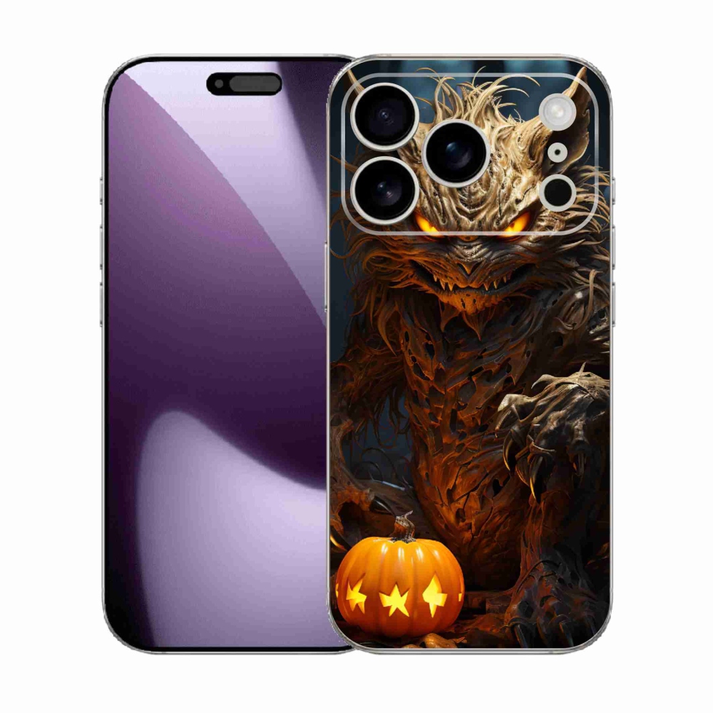 Gelový kryt mmCase na iPhone 17 Pro - halloweenská příšera