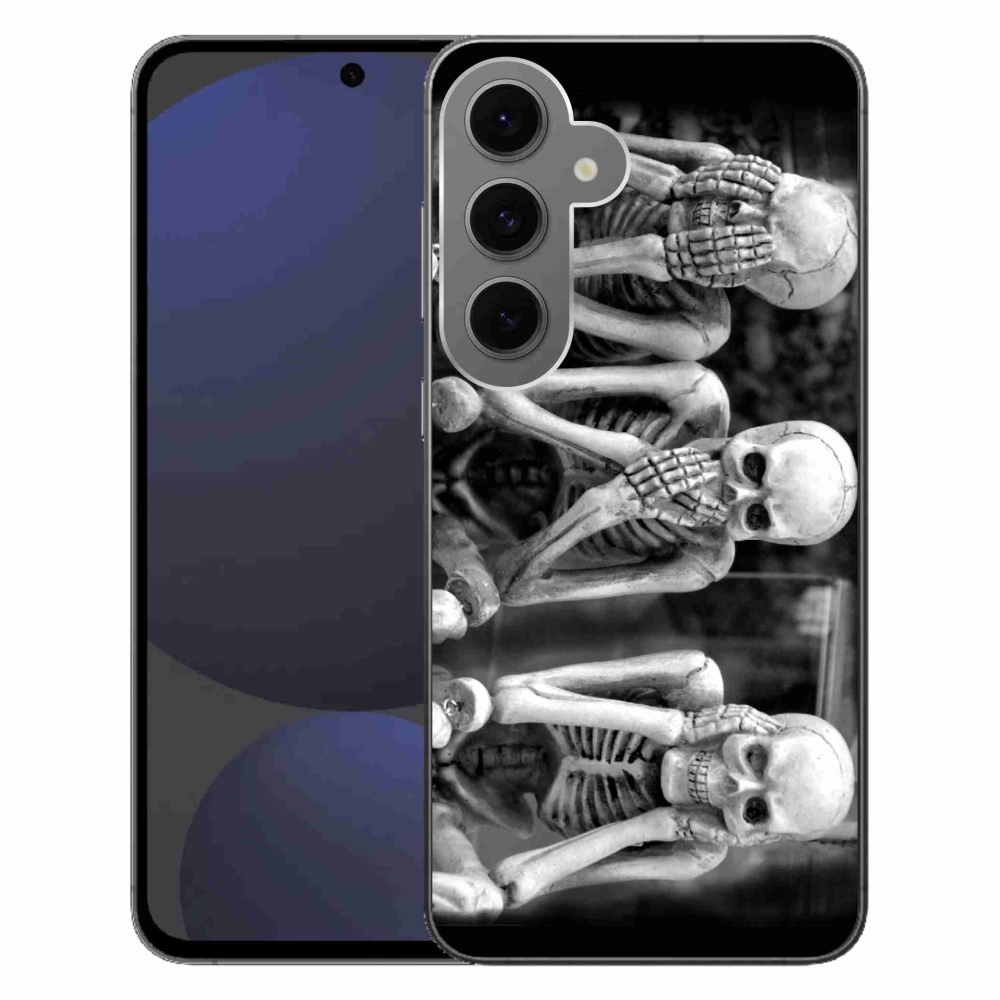 Gelový kryt mmCase na Samsung Galaxy S24 FE - kostlivci