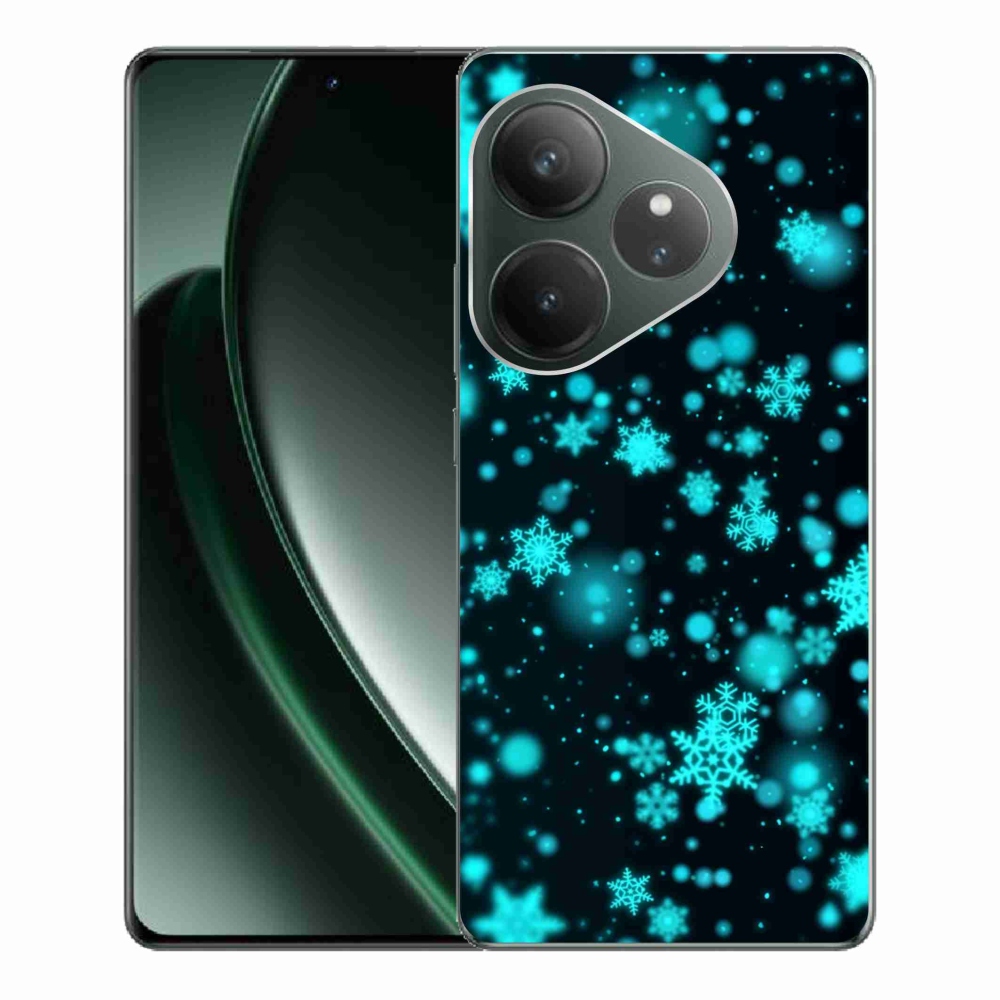 Gelový kryt mmCase na Realme GT 6 5G/GT 6T 5G - sněhové vločky 1