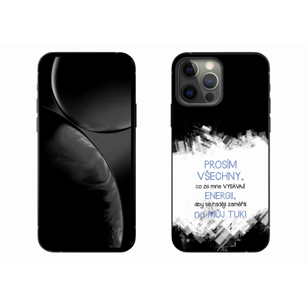 Gelový kryt mmCase na iPhone 13 Pro Max 6.7 - vtipný text 1 modrý
