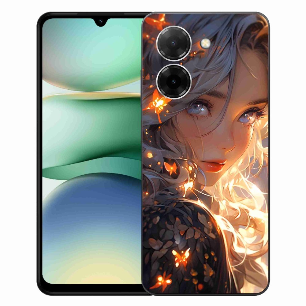 Gelový kryt mmCase na Xiaomi Redmi A5 (171.7x77.8x8.3mm) - dívka a motýli