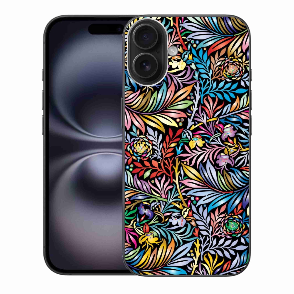 Gelový kryt mmCase na iPhone 16 Plus - květiny 5