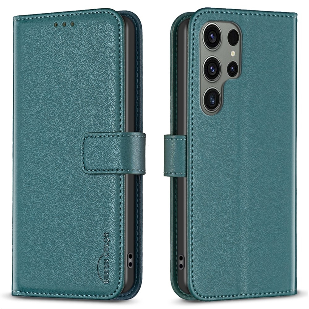 BNF knížkové pouzdro na Samsung Galaxy S25 Ultra - zelené
