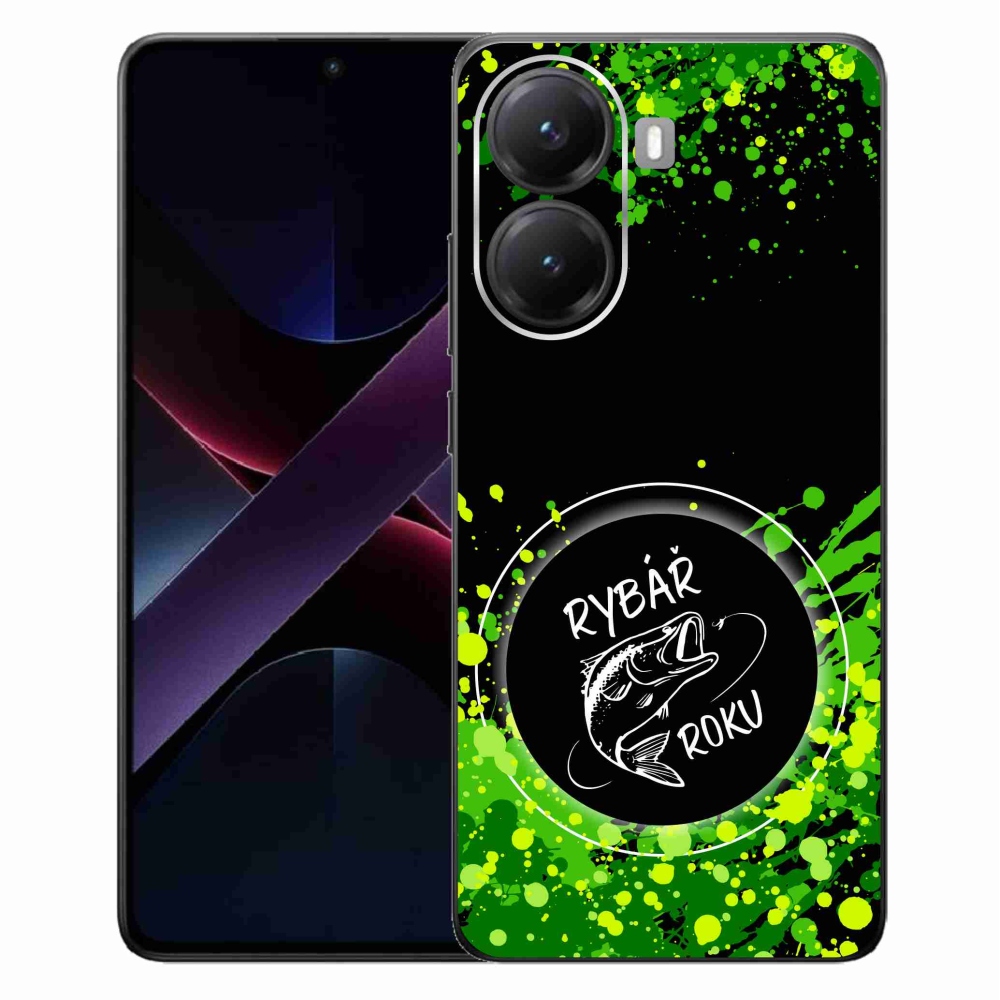 Gelový kryt mmCase na Xiaomi Poco X7 Pro 5G - rybář roku černé pozadí