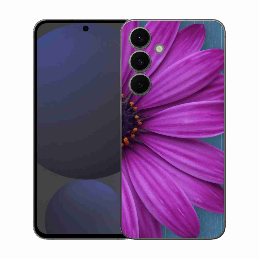 Gelový kryt mmCase na Samsung Galaxy S25 FE - fialová kopretina