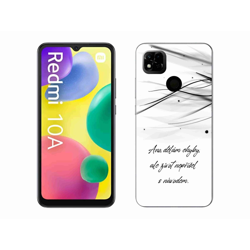 Gelový kryt mmCase na Xiaomi Redmi 10A - citát bílé pozadí