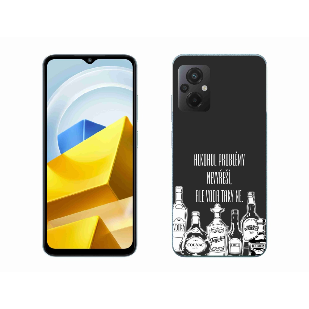 Gelový kryt mmCase na Xiaomi Poco M5 4G - vtipný text černé pozadí