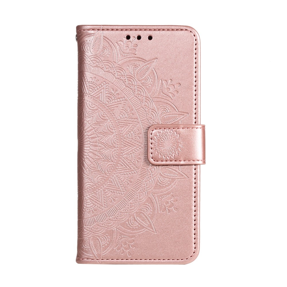 Mandala knížkové pouzdro na Xiaomi 15 Pro - růžovozlaté