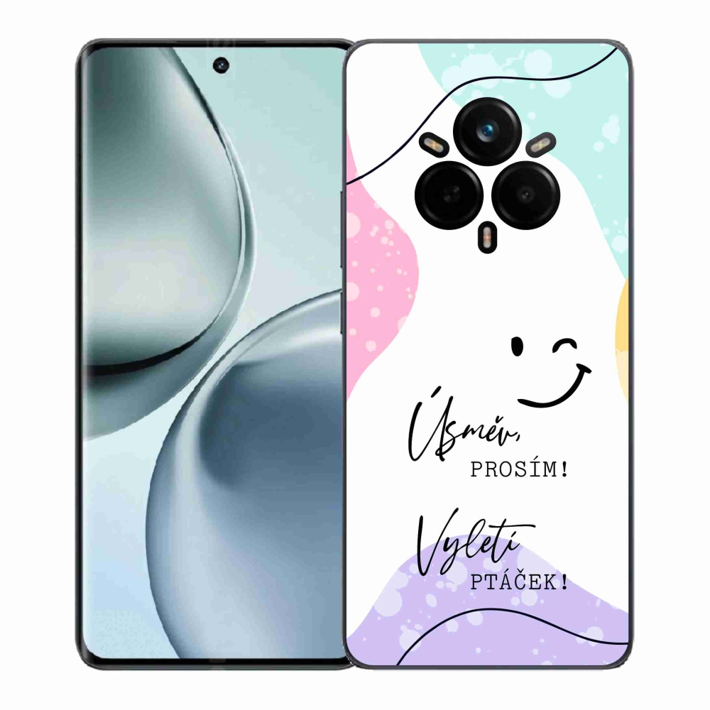 Gelový kryt mmCase na Realme 14 Pro+ 5G - vtipný text 4 bílé pozadí