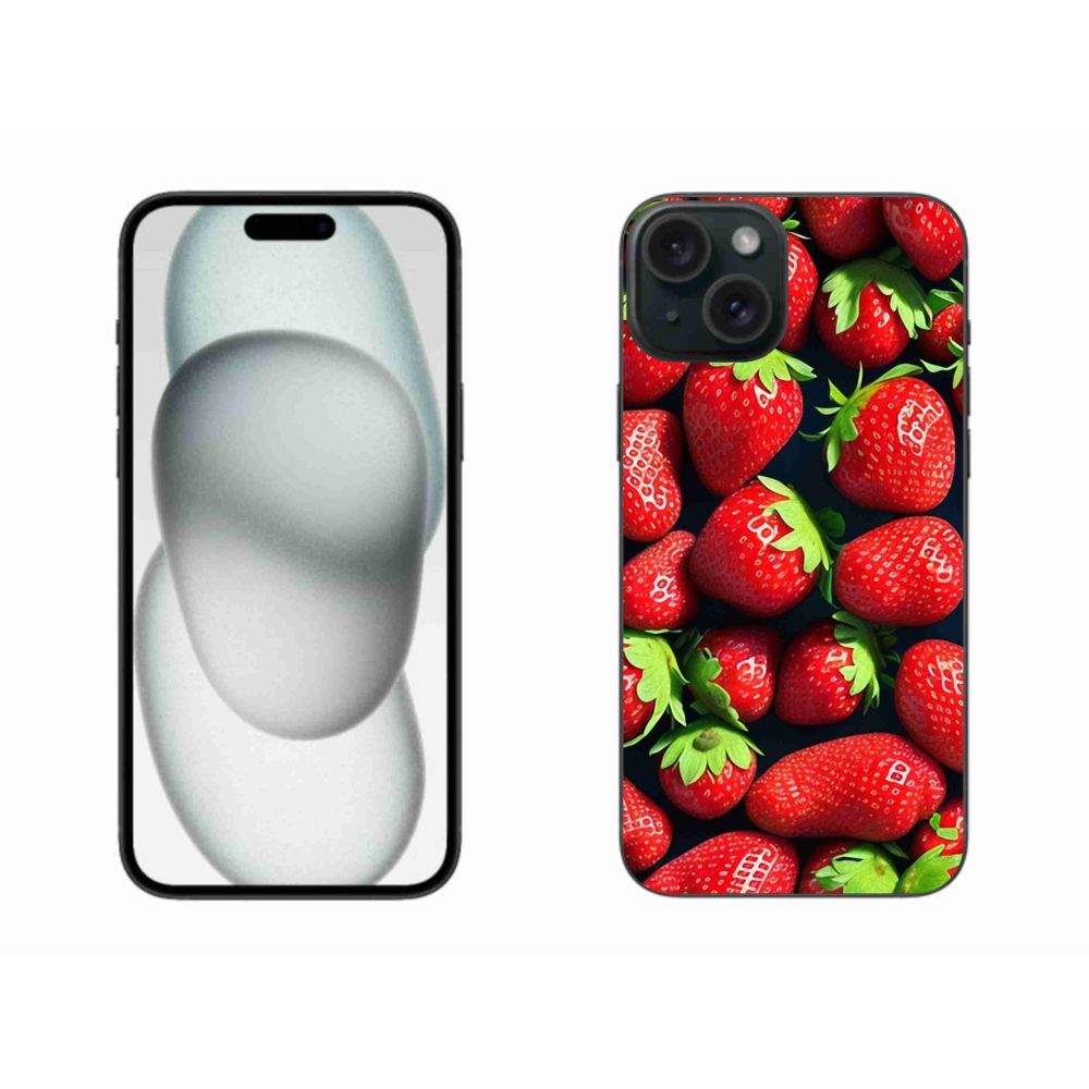 Gelový kryt mmCase na iPhone 15 Plus - jahody