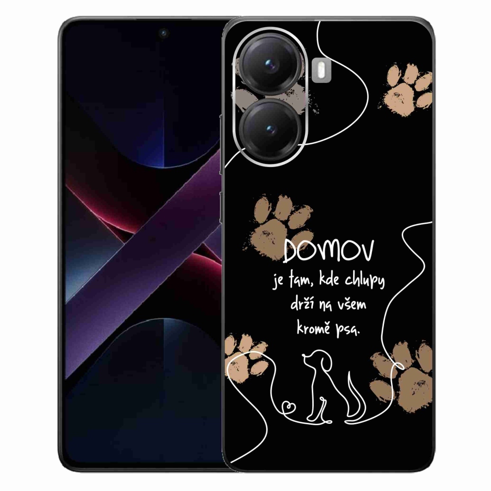 Gelový kryt mmCase na Xiaomi Poco X7 Pro 5G - psí motiv černé pozadí
