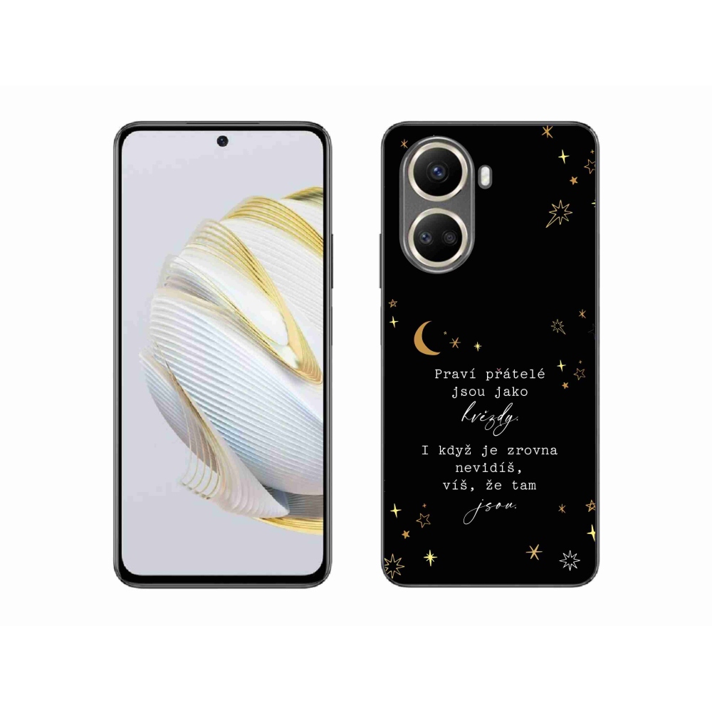 Gelový kryt mmCase na Huawei Nova 10 SE - citát 6 černé pozadí