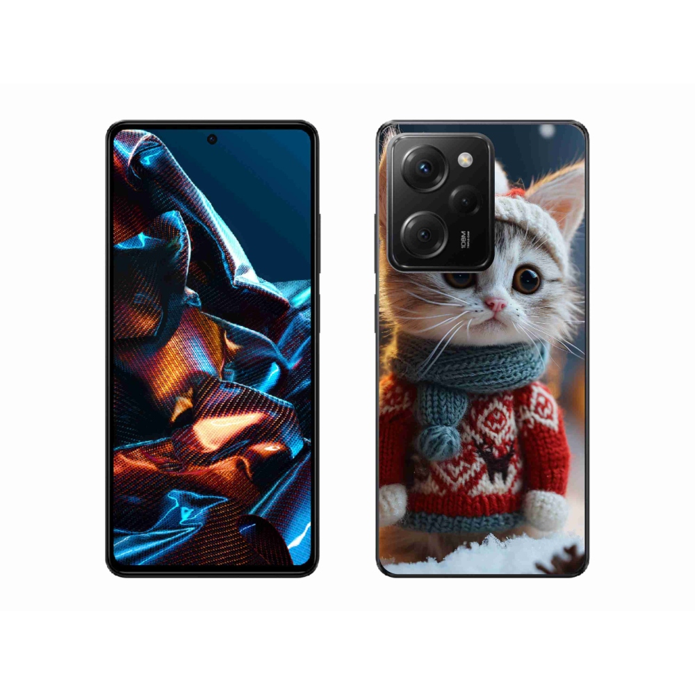 Gelový kryt mmCase na Xiaomi Poco X5 Pro 5G - kotě ve svetru