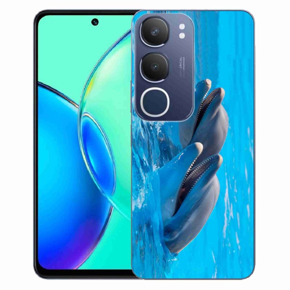 Gelový kryt mmCase na Vivo Y19s - delfíni