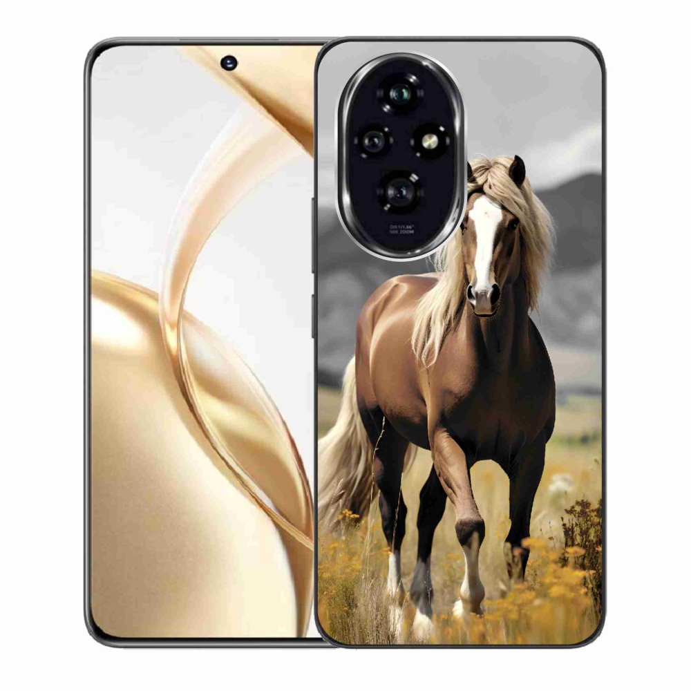 Gelový kryt mmCase na Honor 200 5G - hnědý kůň 1