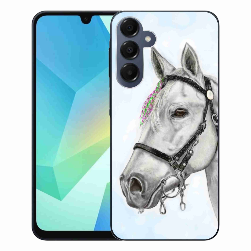 Gelový kryt mmCase na Samsung Galaxy A16 4G/5G - bílý kůň 1