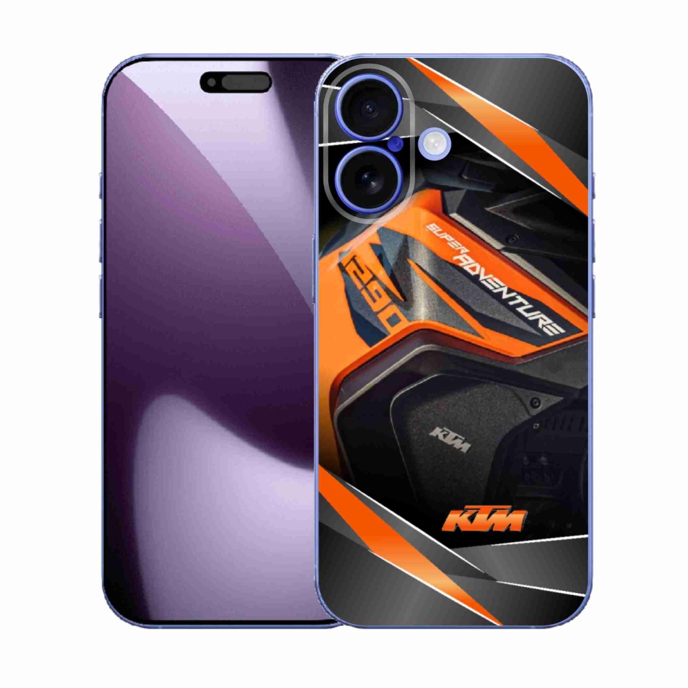 Gelový kryt mmCase na iPhone 17 - motorka ktm