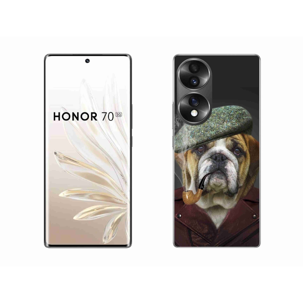 Gelový kryt mmCase na Honor 70 - pes s fajfkou