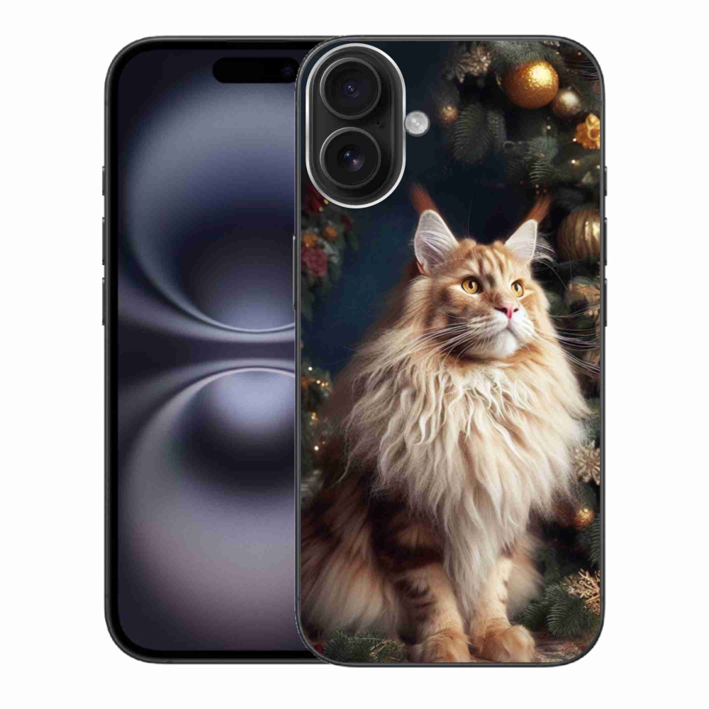 Gelový kryt mmCase na iPhone 16 Plus - kočka u stromku