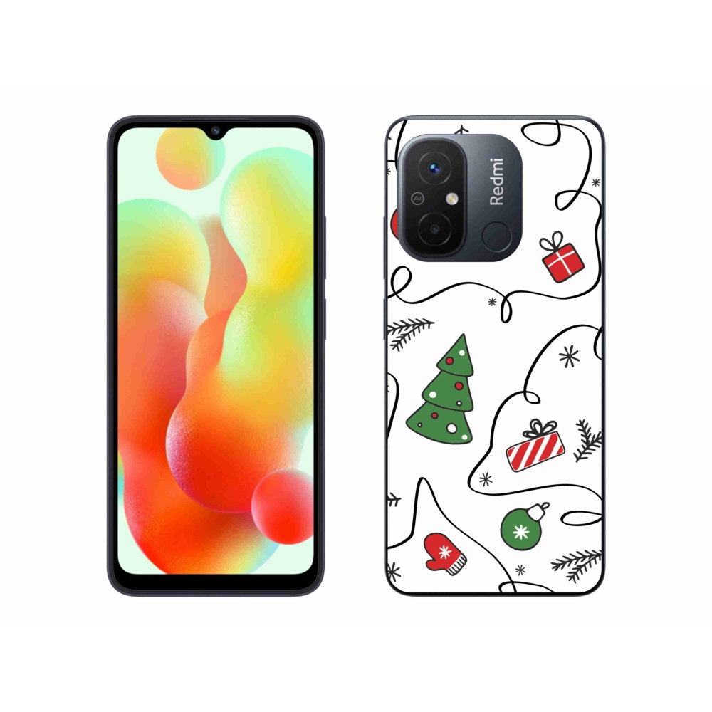 Gelový kryt mmCase na Xiaomi Redmi 12C - vánoční motivy