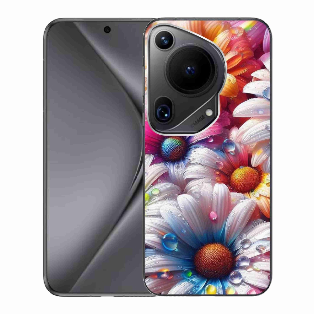 Gelový kryt mmCase na Huawei Pura 70 Ultra - barevné kopretiny