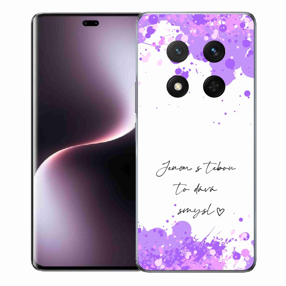 Gelový kryt mmCase na Honor Magic 7 Lite 5G - zamilovaný text bílé pozadí