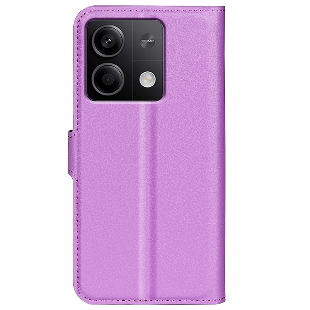 Litchi knížkové pouzdro na Xiaomi Redmi Note 13 5G - fialové