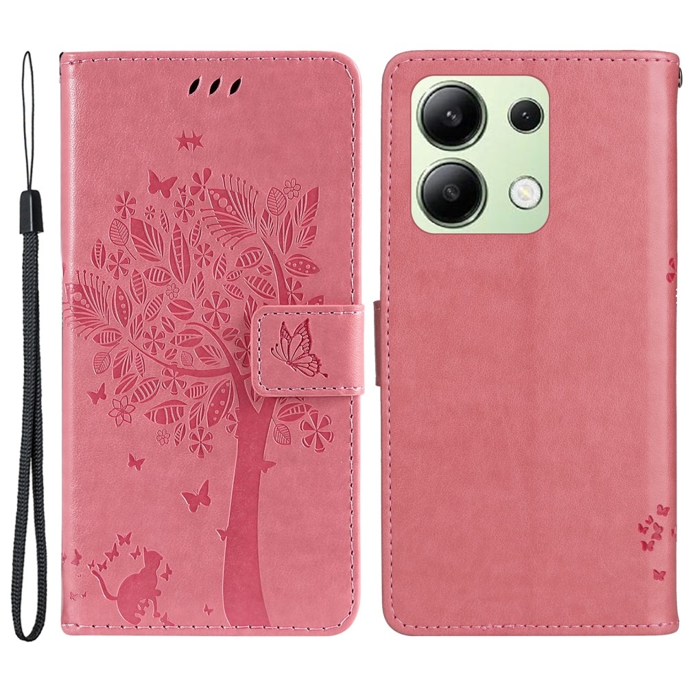 Trees knížkové pouzdro na Xiaomi Redmi Note 13 - růžové