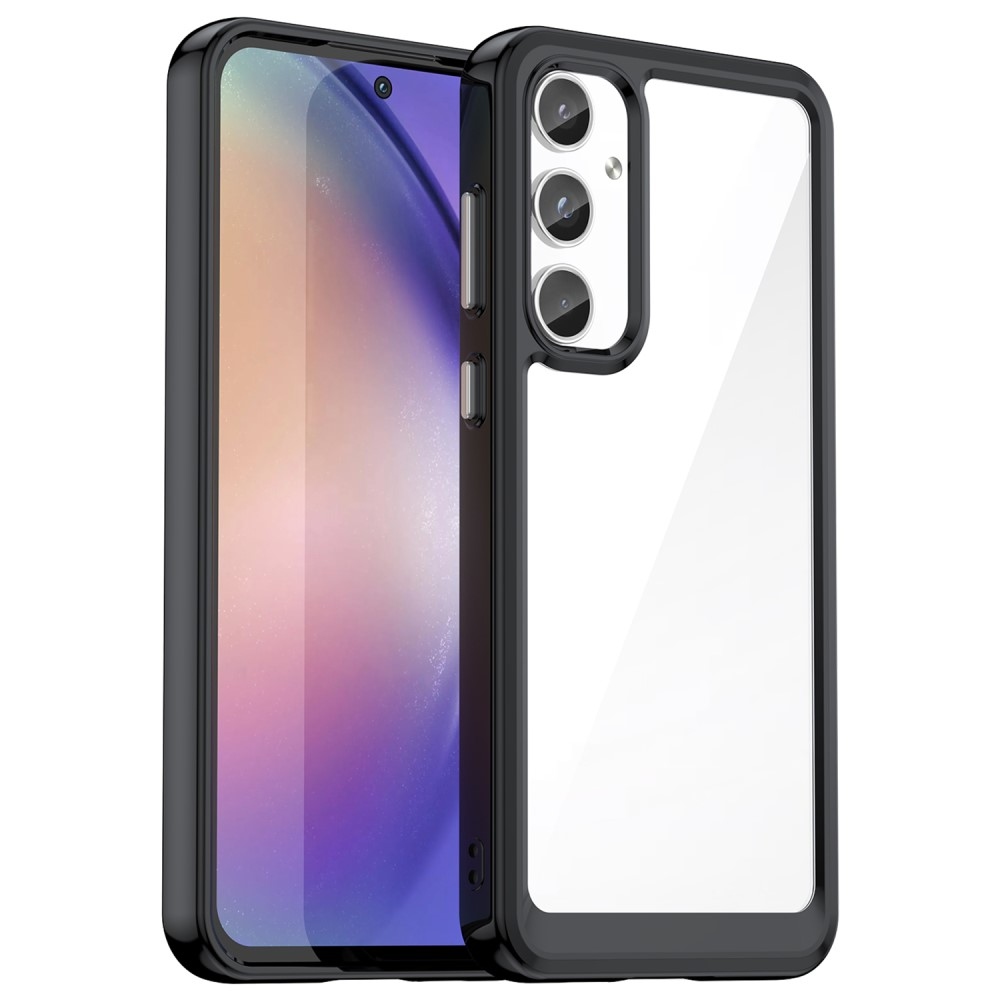 Gelový obal s pevnými zády na Samsung Galaxy A55 5G - černý