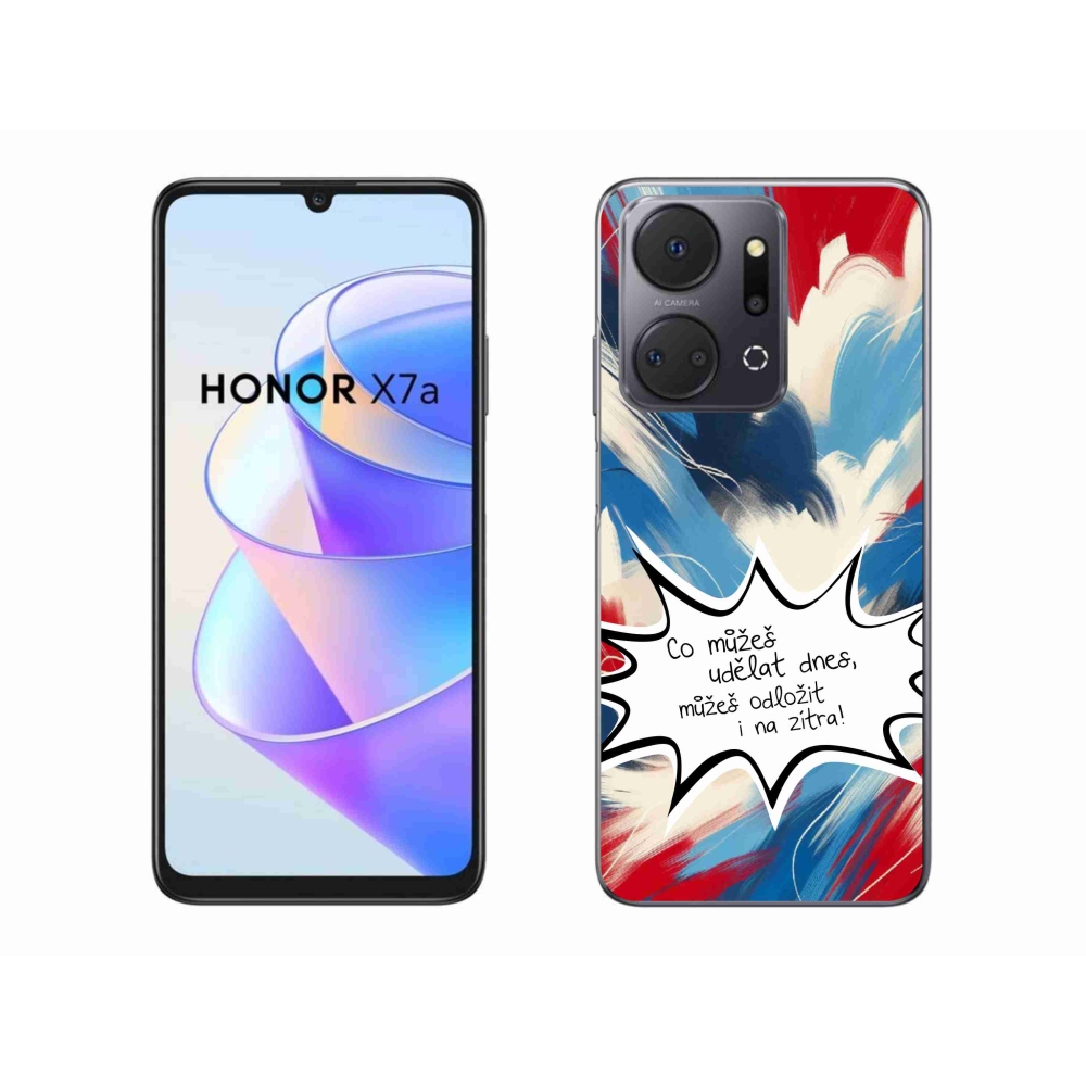 Gelový kryt mmCase na Honor X7a - vtipný text 9 bílé pozadí