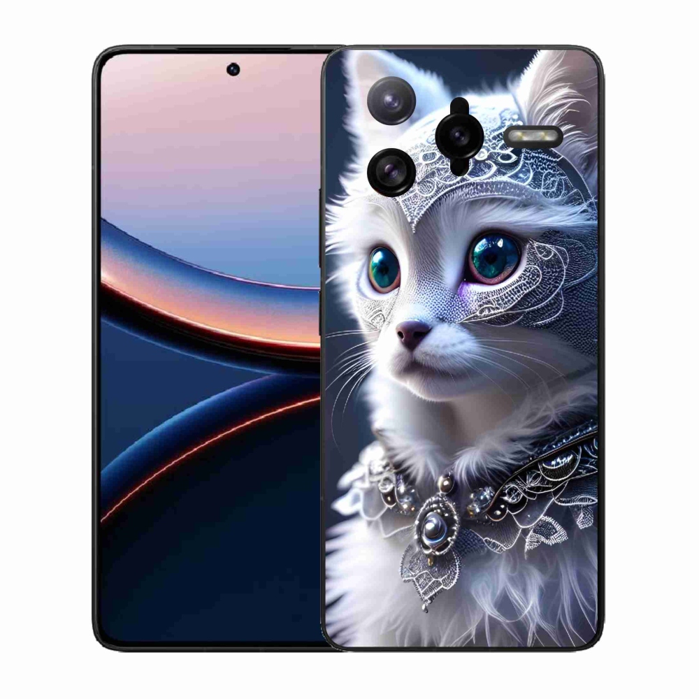 Gelový kryt mmCase na Xiaomi Poco F7 Ultra - bílá kočka
