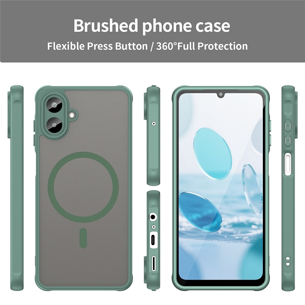 Case matný gelový obal s MagSafe na Samsung Galaxy A07 4G - zelený