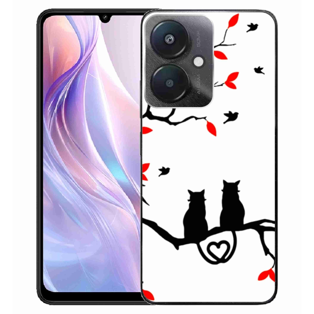 Gelový kryt mmCase na Xiaomi Redmi 13C 5G - kočičí láska