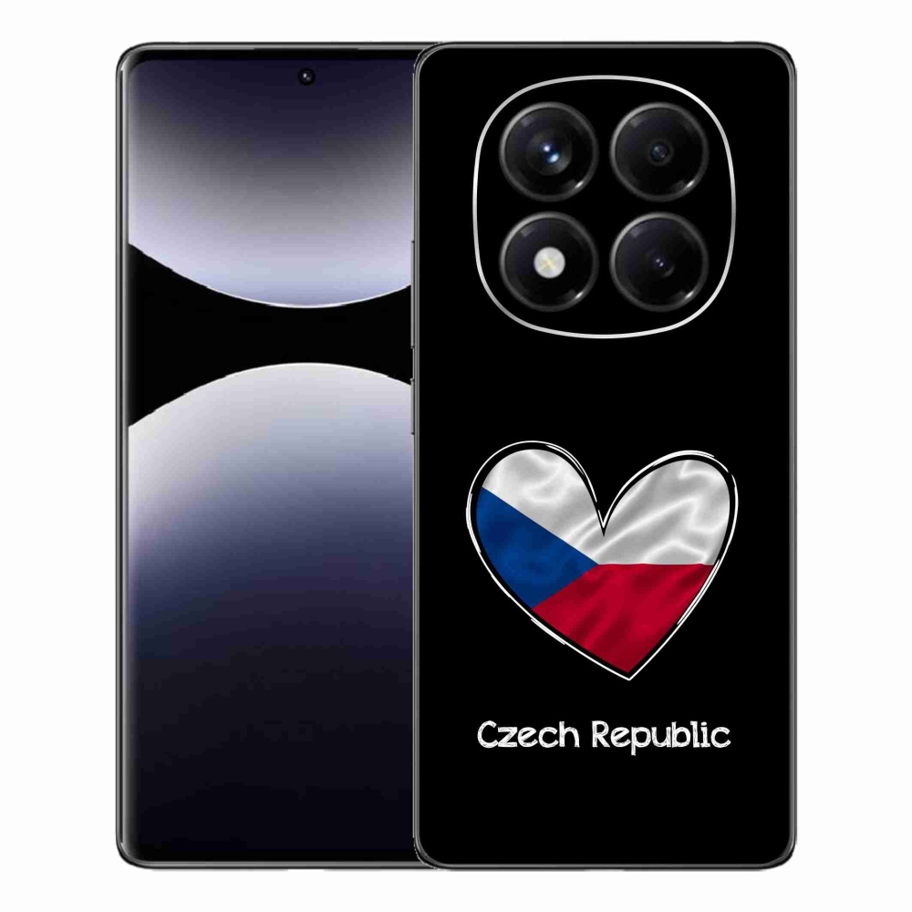 Gelový kryt mmCase na Xiaomi Redmi Note 14 Pro - vlajka srdce černé pozadí