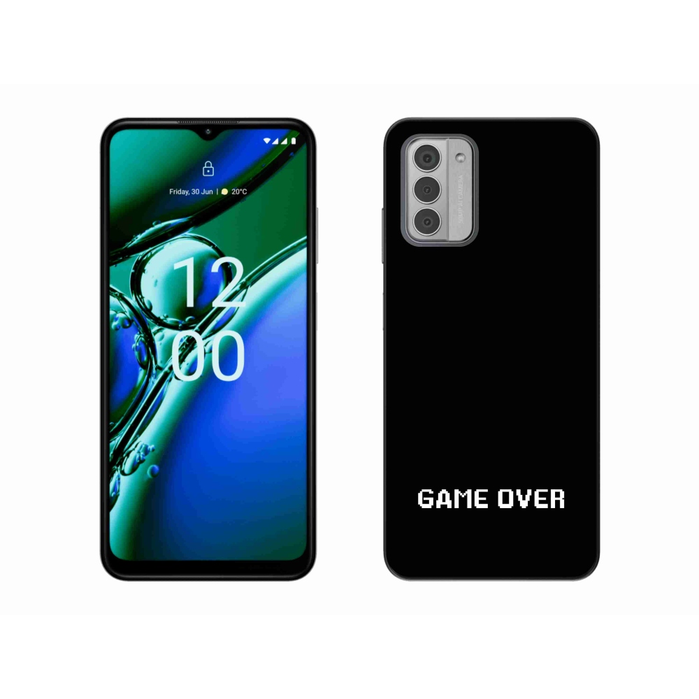 Gelový kryt mmCase na Nokia G42 - game over černé pozadí