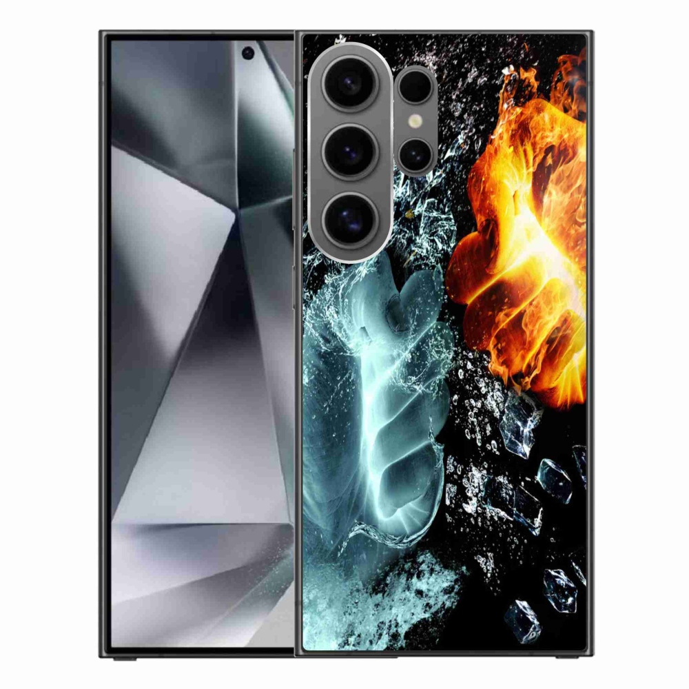 Gelový kryt mmCase na Samsung Galaxy S24 Ultra - voda a oheň