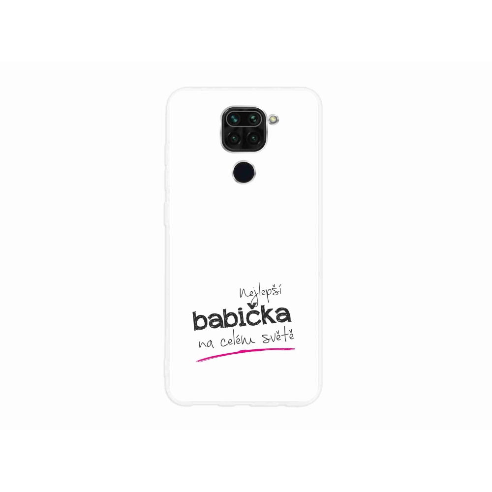 Gelový kryt mmCase na Xiaomi Redmi Note 9 - nejlepší babička 4 bílé pozadí