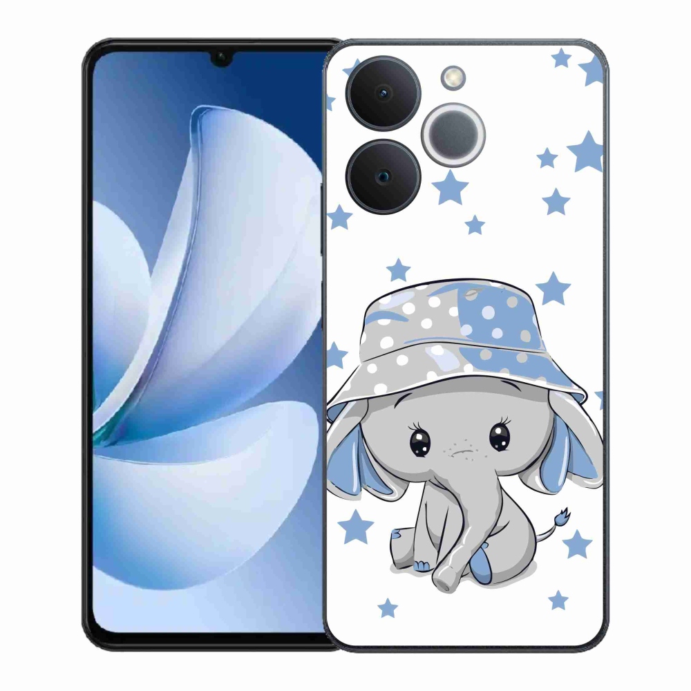 Gelový kryt mmCase na Realme Note 70T - modrý slon