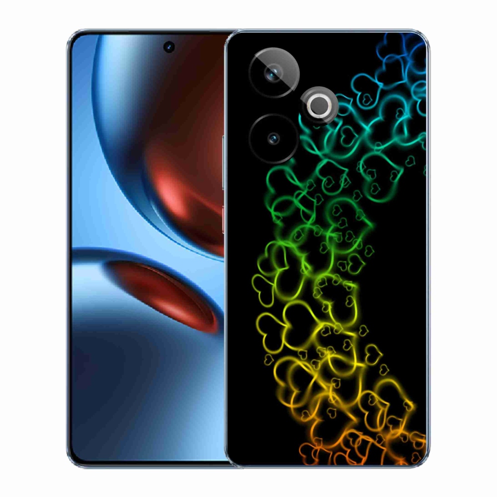 Gelový kryt mmCase na Realme GT 7 5G/GT 7T 5G - barevná srdíčka