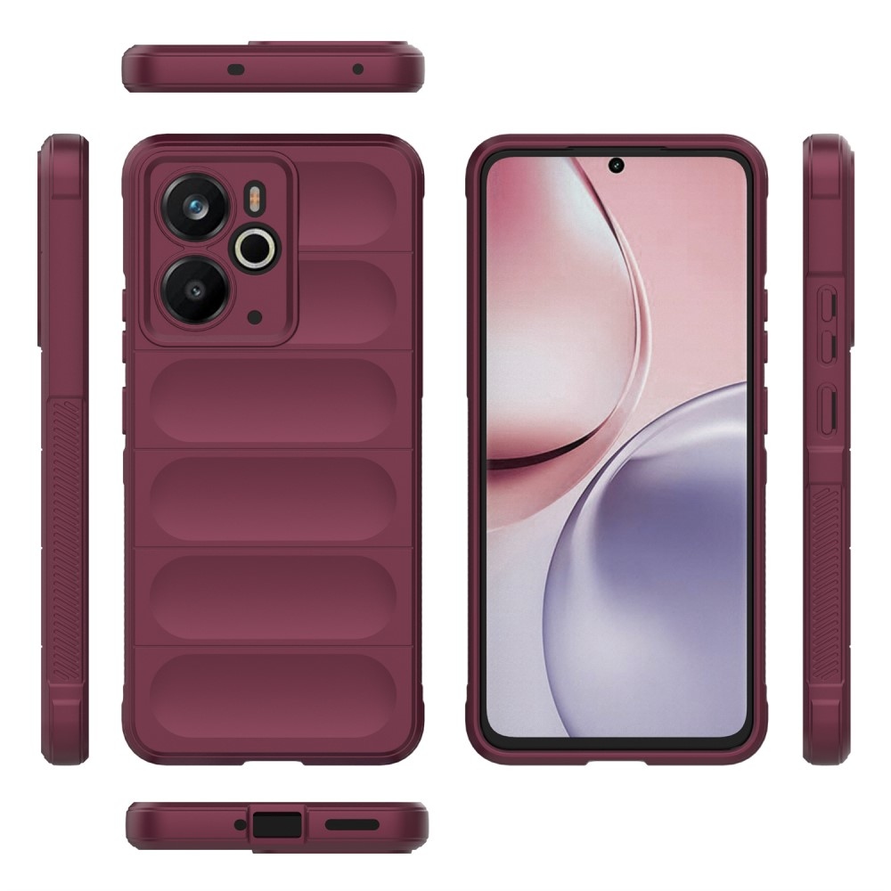 Rugg odolný gelový obal na Realme 14 5G - vínový