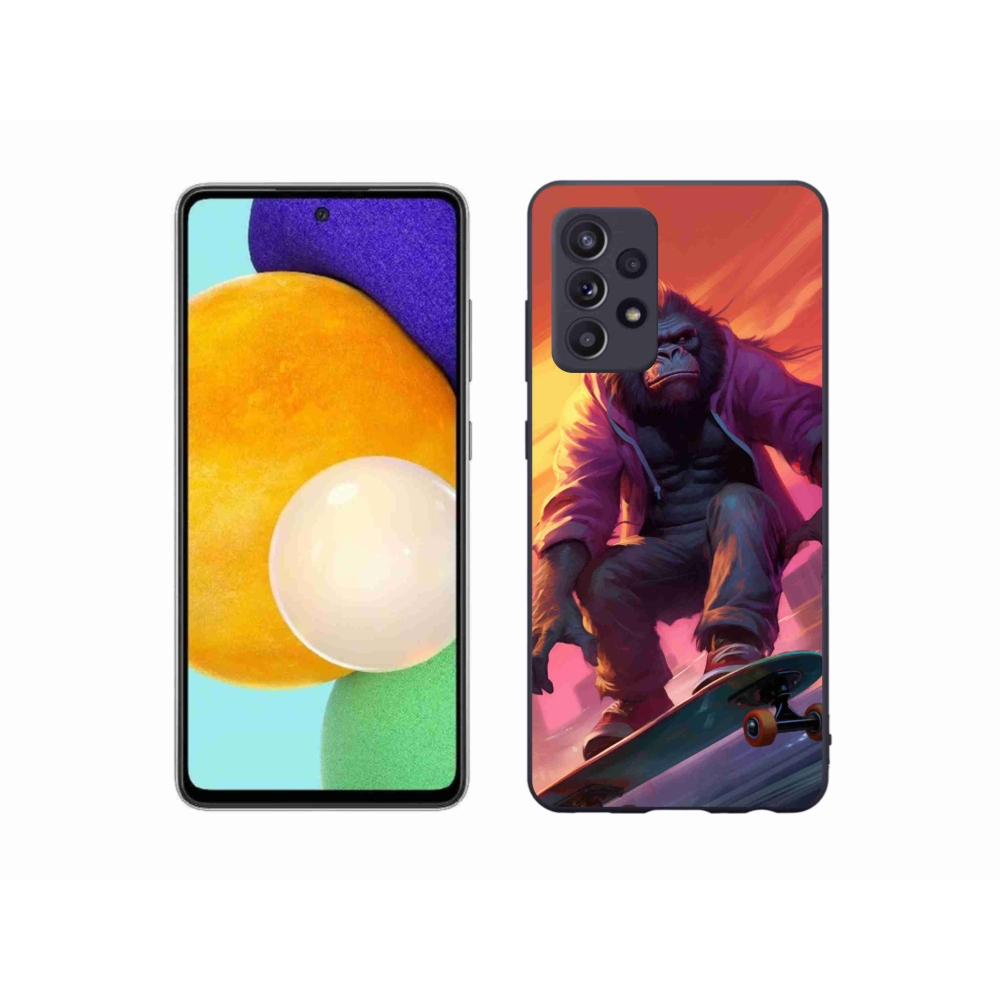 Gelový kryt mmCase na Samsung Galaxy A52/A52 5G - gorila na skateboardu