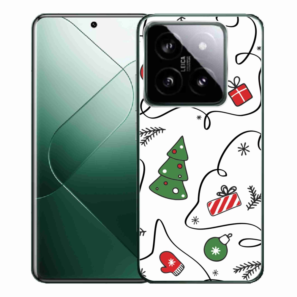 Gelový kryt mmCase na Xiaomi 14 Pro - vánoční motivy