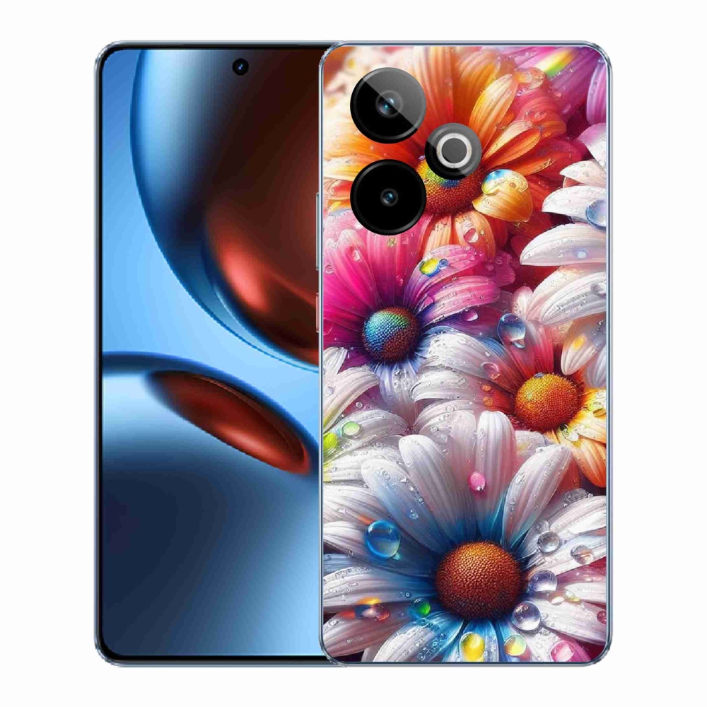 Gelový kryt mmCase na Realme GT 7 5G/GT 7T 5G - barevné kopretiny