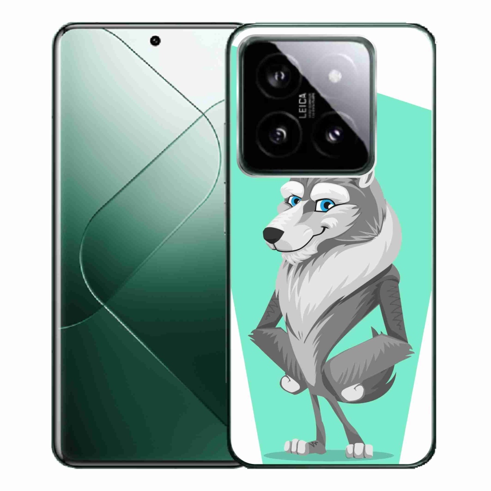 Gelový kryt mmCase na Xiaomi 14 Pro - kreslený vlk