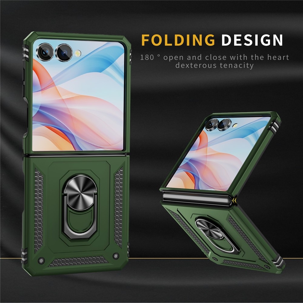 Ring odolný kryt na Samsung Galaxy Z Flip7 5G - zelený