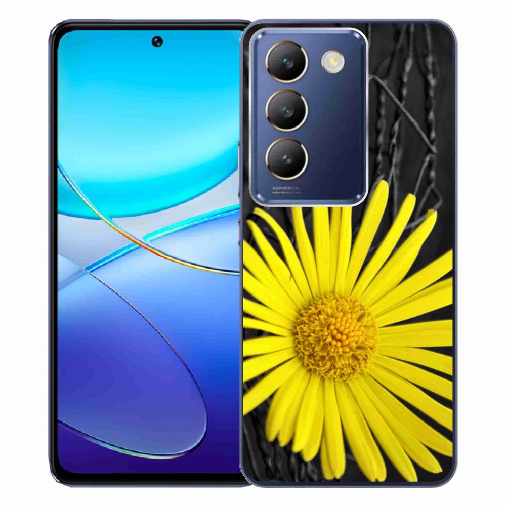 Gelový kryt mmCase na Vivo V40 SE 4G/5G - žlutá květina